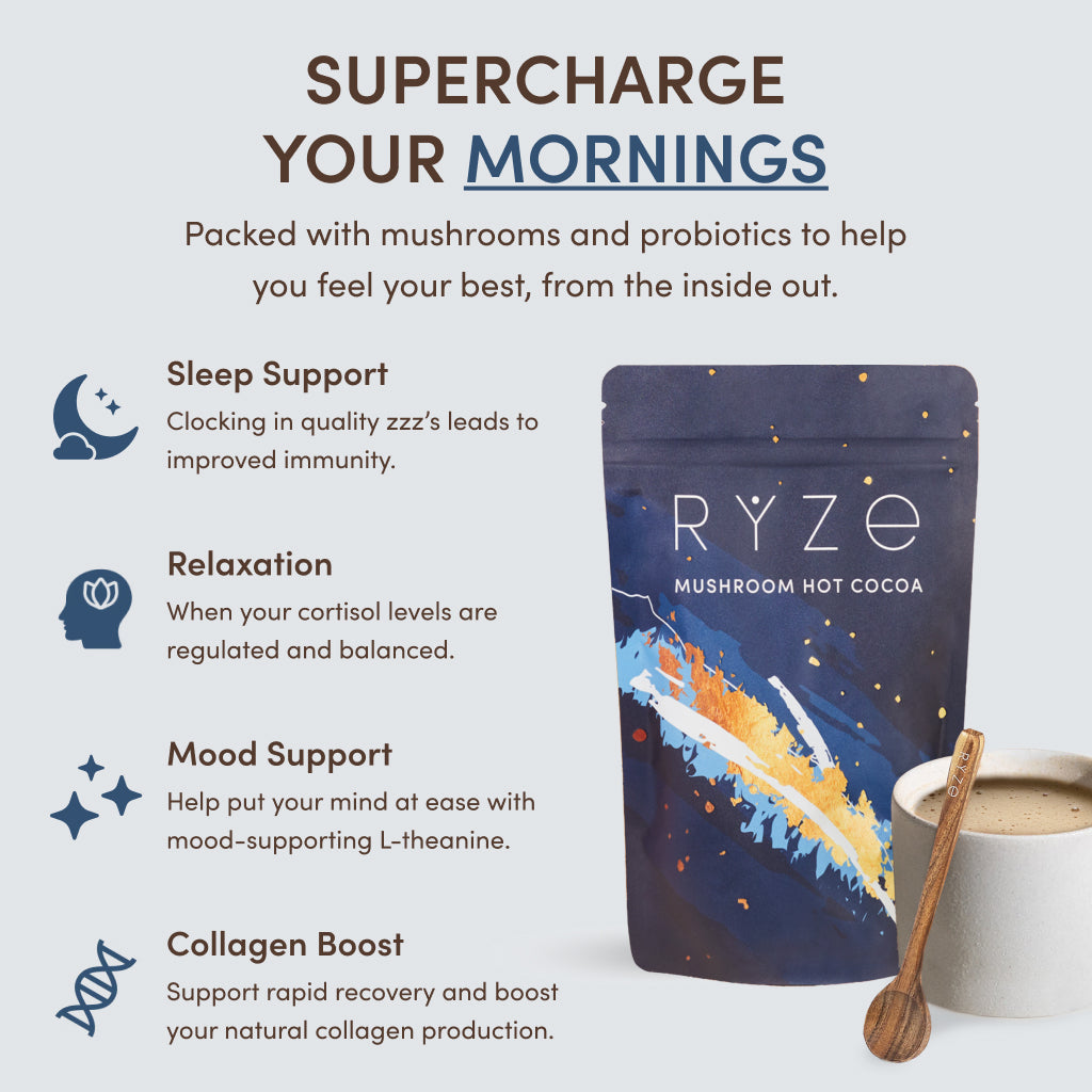 RYZE Nighttime Mushroom Cocoa Starter Bag - Light Storage