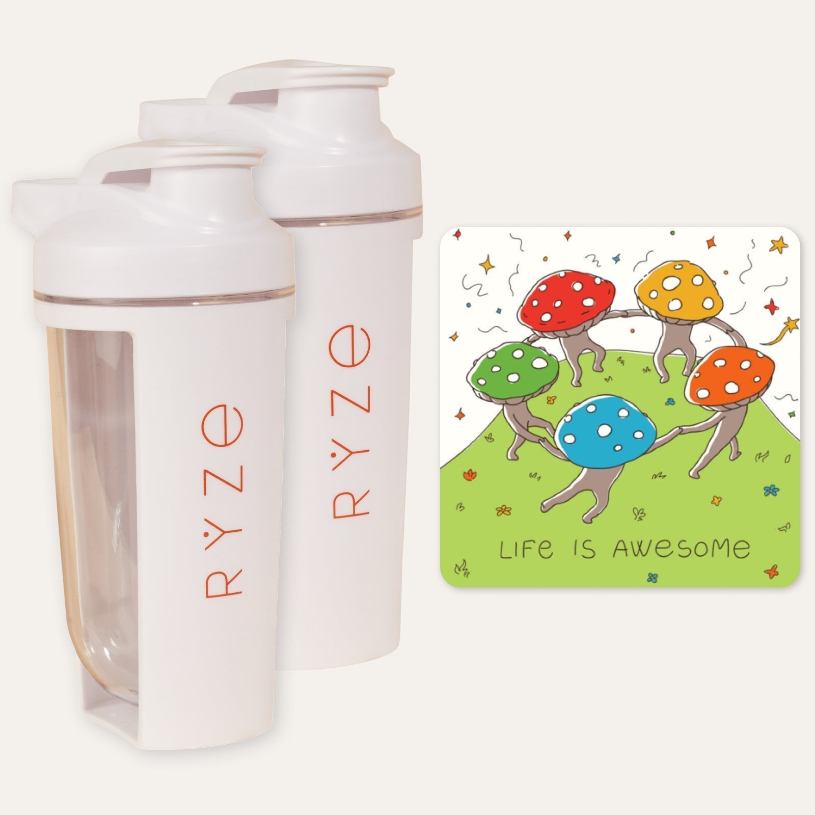 2 Shaker Bottles + FREE Gifts - Fresh Style