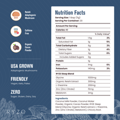 RYZE Hot Cocoa - with 6 Sleep Superfoods to Help Fall Asleep and Stay Asleep - Simple Use