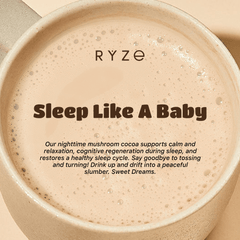 RYZE Hot Cocoa - with 6 Sleep Superfoods to Help Fall Asleep and Stay Asleep - Simple Use