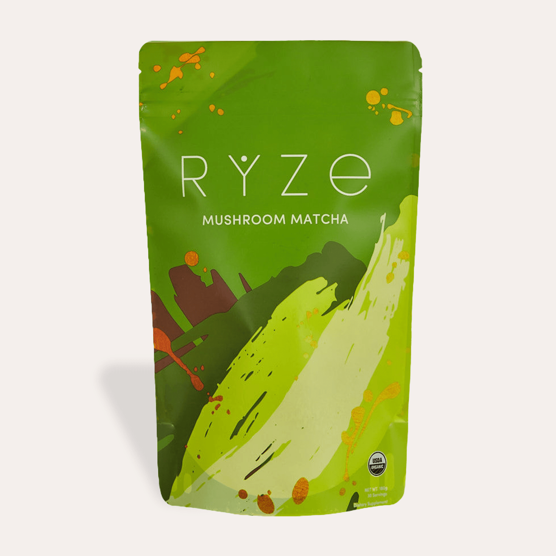 RYZE Matcha - with 6 Organic Adaptogenic Mushrooms Grown In USA and Ceremonial-Grade Japanese Matcha - Clean Bundle
